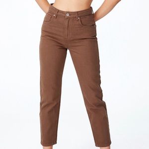 New! Cotton on Mom jeans in Chocolate brown
